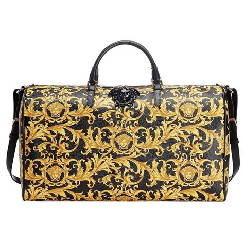 versace leather travel bag|versace weekender bag.